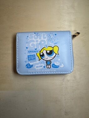 Light Blue Powerpuff Girl Zip Wallet – Bubbles Design NWT